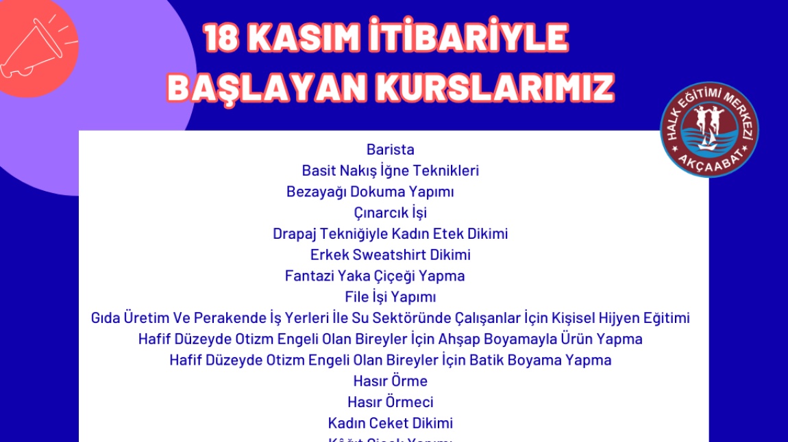 18 Kasım İtibariyle Başlayan Kuslarımız