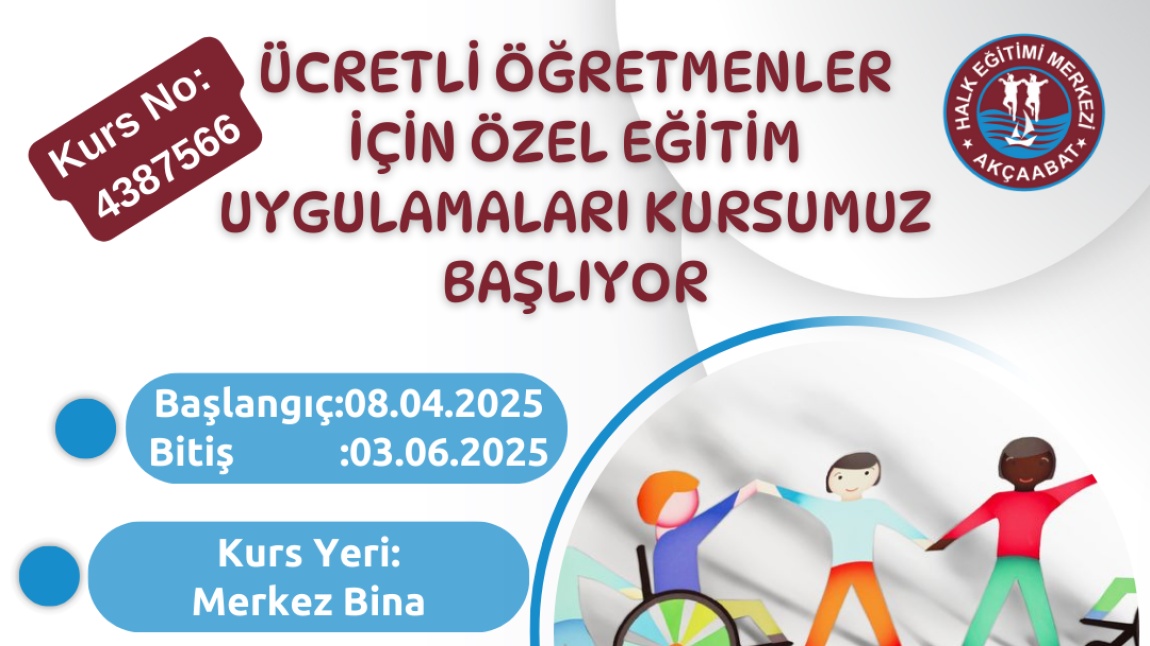 Ücretli Öğretmenler İçin Özel Eğitim Uygulamaları Kursumuz Başlıyor